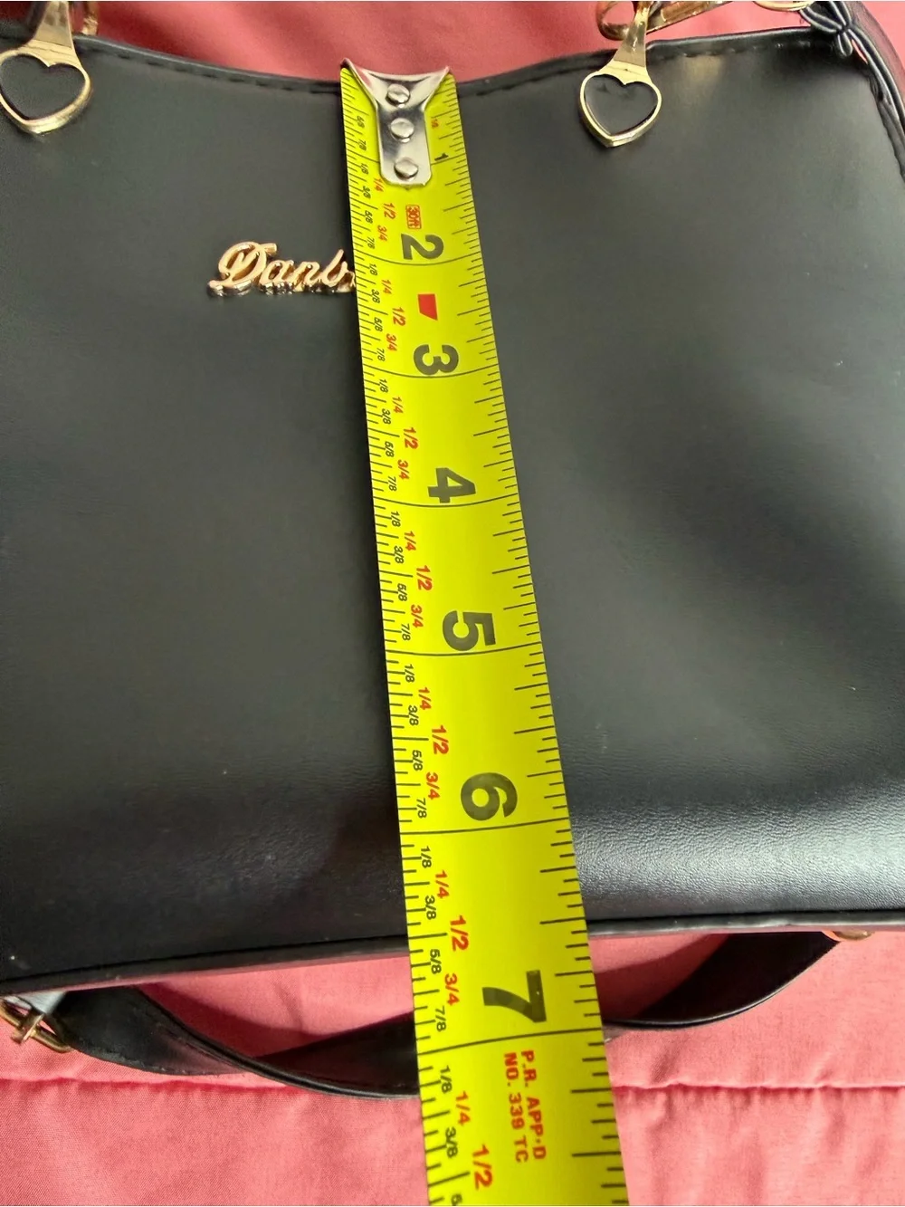 Black Structured Top-Handle Crossbody Bag